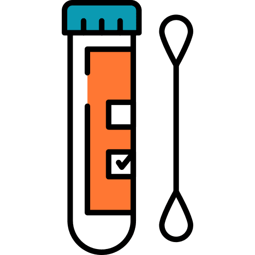 Test saliva coronavirus test icon