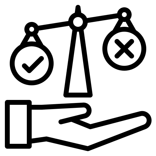 Decision business true false yes or no icon