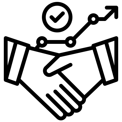 Partnership finance partnership handshake business and finance icon