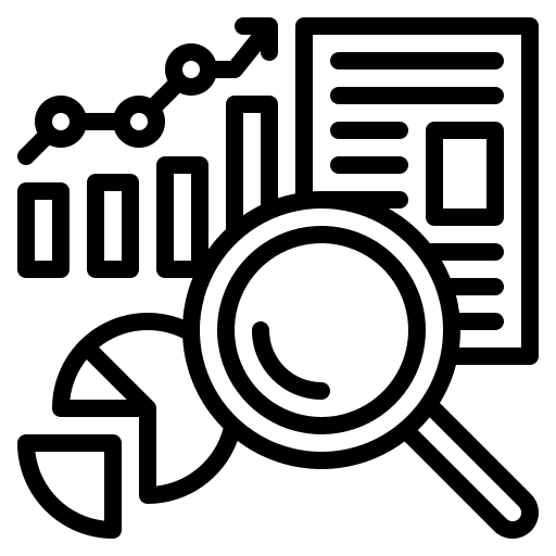 Research research magnifying glass competitor analysis icon