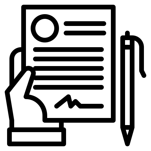 Contract signature business enroll icon Contract signature business enroll icon