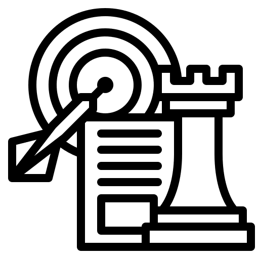 Strategy plan idea goal icon Strategy plan idea goal icon