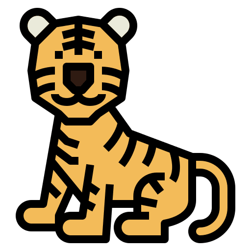 Tiger tiger wildlife animal icon