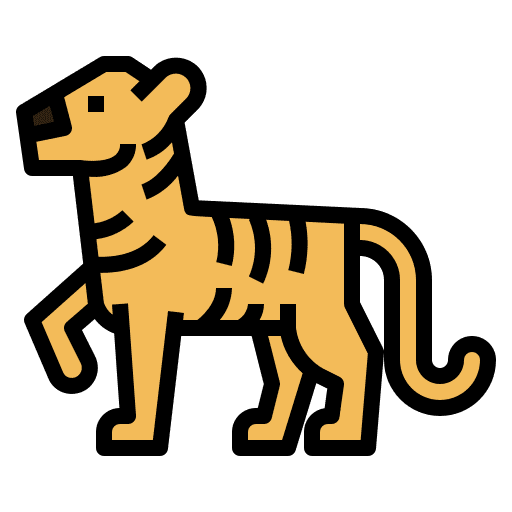 Tiger wildlife animal zoology icon