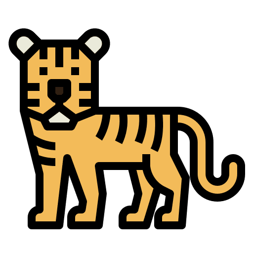 Tiger wildlife zoology animals icon Tiger wildlife zoology animals icon