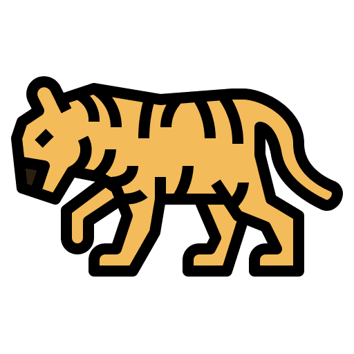 Tiger zoology animal mammal icon