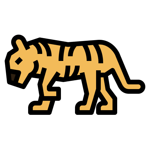 Tiger animal zoology animals icon Tiger animal zoology animals icon