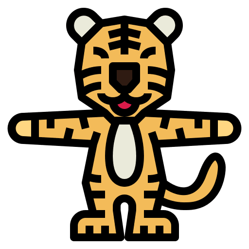 Tiger wildlife animals mammal icon Tiger wildlife animals mammal icon
