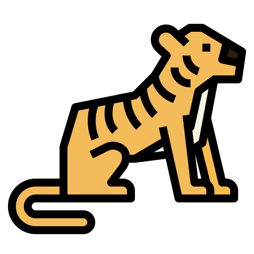 Tiger zoology animal animals icon Tiger zoology animal animals icon