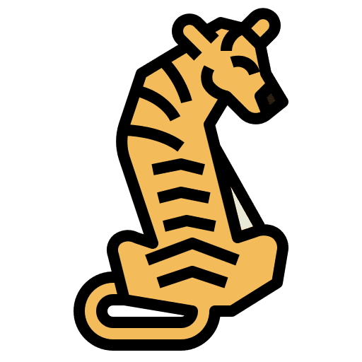 Tiger zoology tiger mammal icon Tiger zoology tiger mammal icon