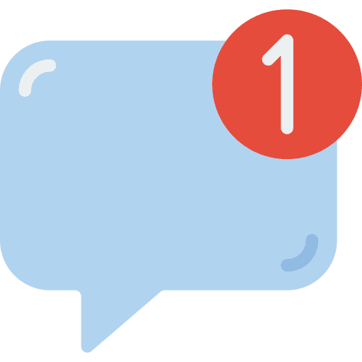 Notification speech bubble communication conversation icon