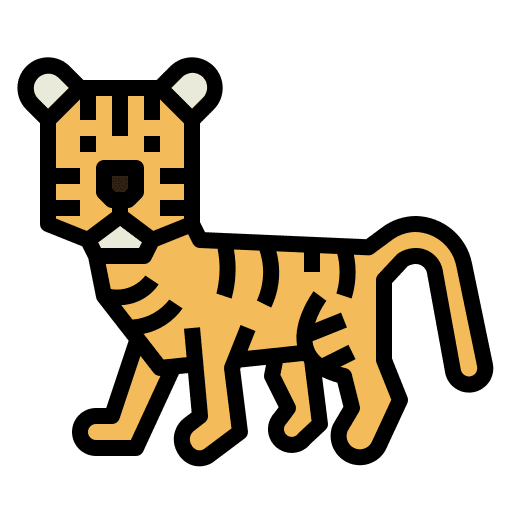 Tiger zoology wildlife mammal icon Tiger zoology wildlife mammal icon