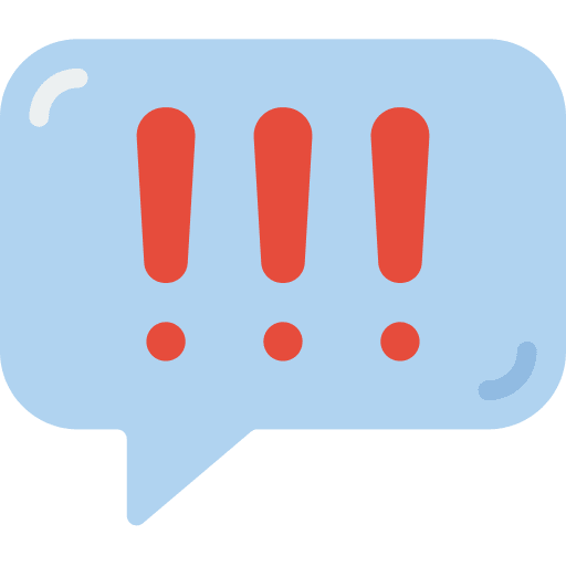 Alert chat box conversation speech bubble icon Alert chat box conversation speech bubble icon