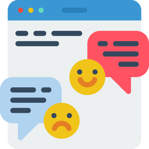 Browser reaction comments browser icon Browser reaction comments browser icon