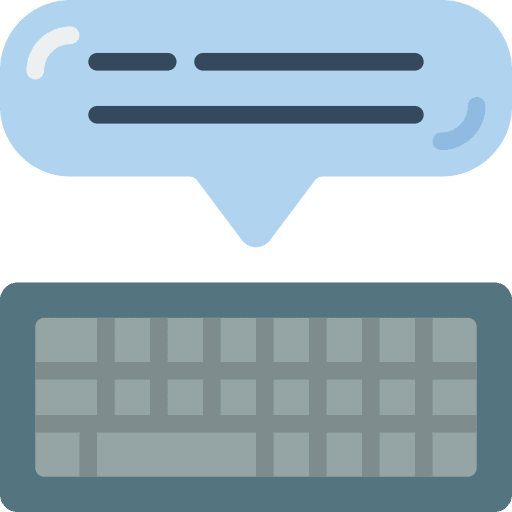 Keyboard communications message peripheral icon Keyboard communications message peripheral icon