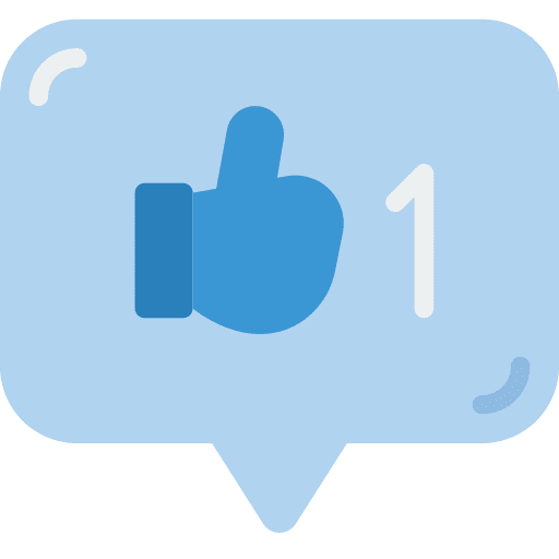 Like speech bubble social media like icon Like speech bubble social media like icon