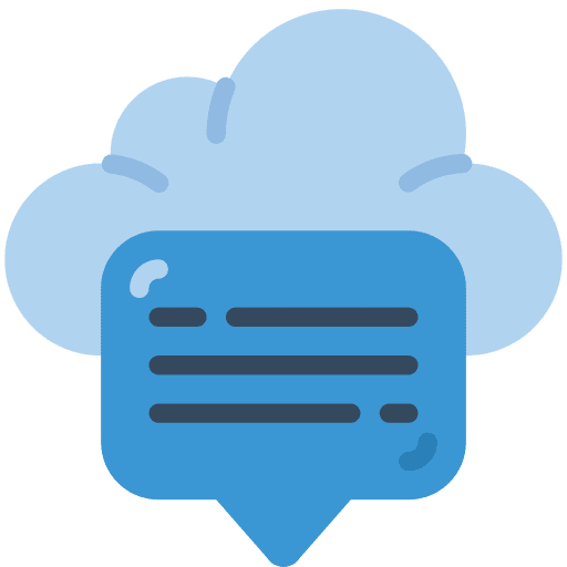 Cloud storage conversation communications icon Cloud storage conversation communications icon