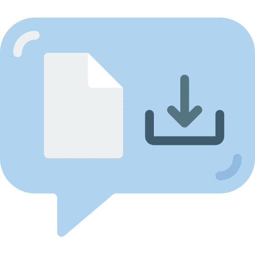 Document file conversation chat box download icon Document file conversation chat box download icon