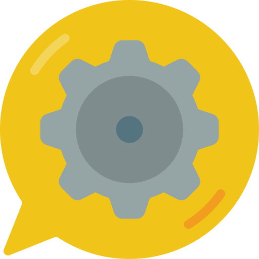 Gear gear management message icon Gear gear management message icon