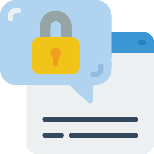 Secure message send communications icon Secure message send communications icon
