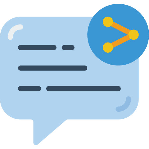 Share speech conversation communications icon Share speech conversation communications icon