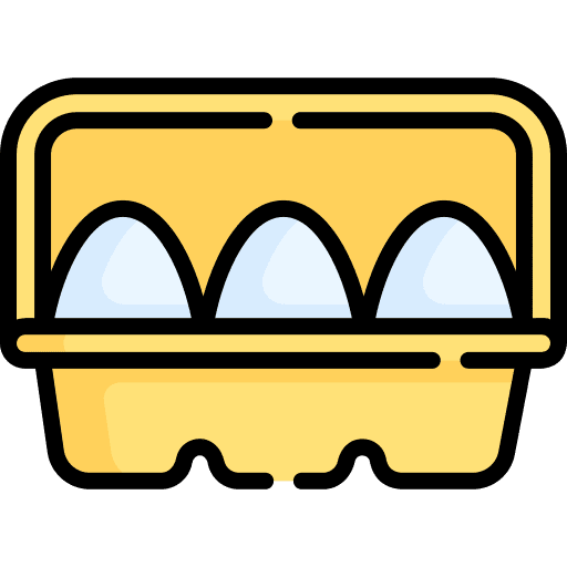 Egg carton farming and gardening ingredient box icon Egg carton farming and gardening ingredient box icon