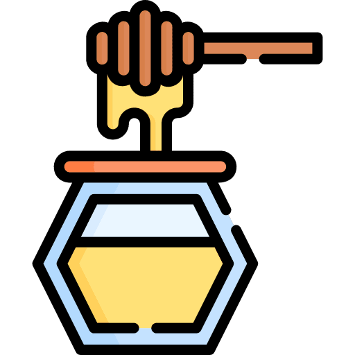 Honey jar bee food and restaurant honey jar icon