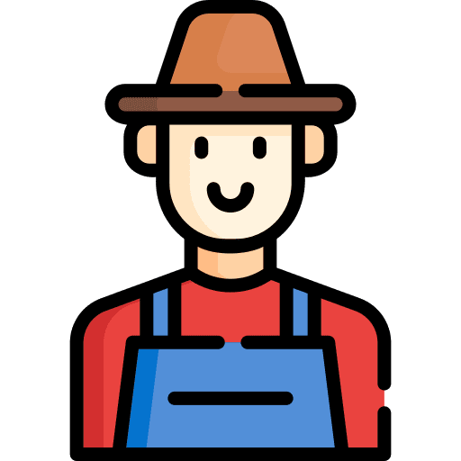 Farmer farming and gardening farmer occupation icon Farmer farming and gardening farmer occupation icon