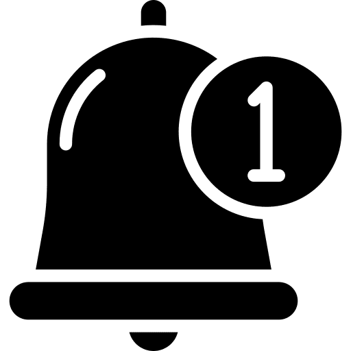Bell ring notify alarm icon