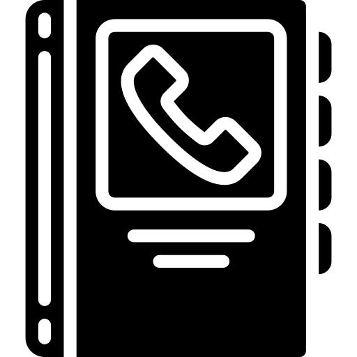 Book communications numbers contacts icon