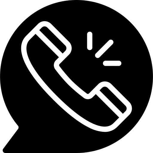 Phone chat speech bubble icon