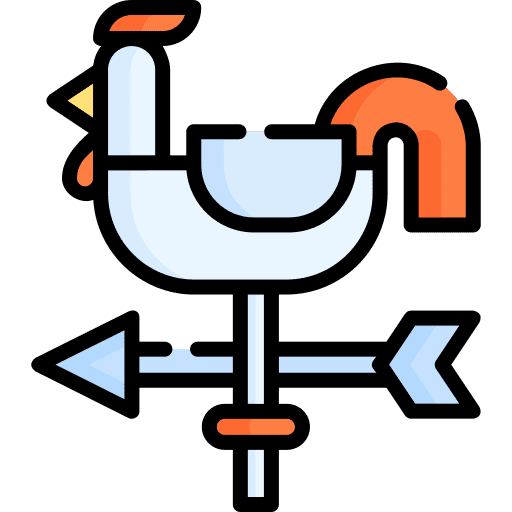 Weather vane direction wind signal farming and gardening icon Weather vane direction wind signal farming and gardening icon