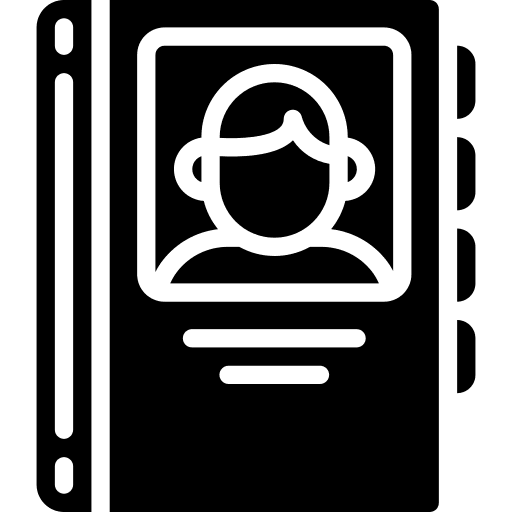 Book numbers book contacts icon
