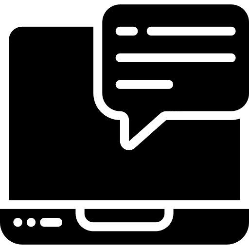 Laptop communications communication online icon