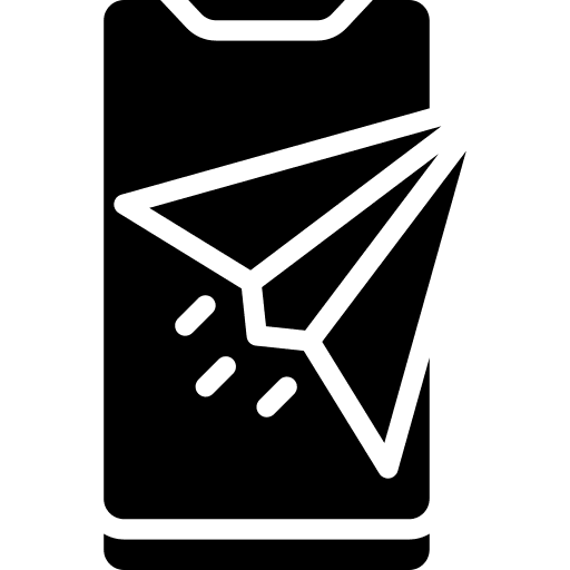 Send message chat paper plane phone icon