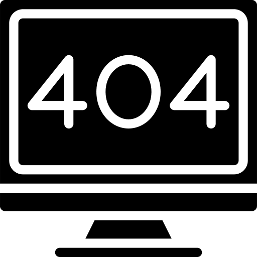 404 error warning website computer icon