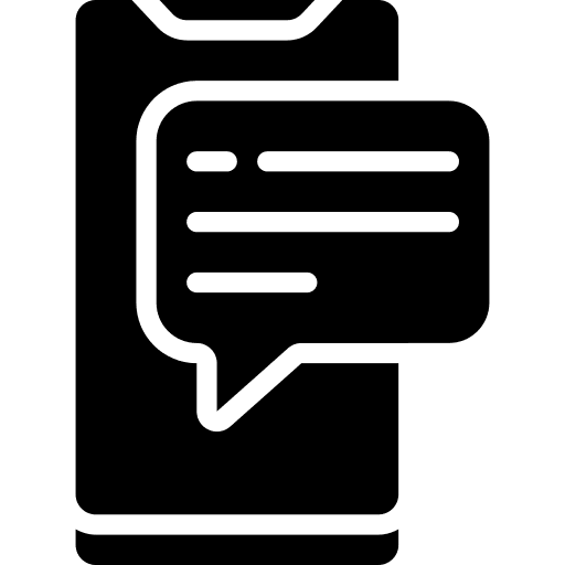 Mobile mobile bubble message icon