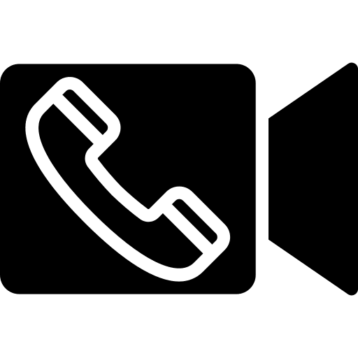 Video call communications film video call icon