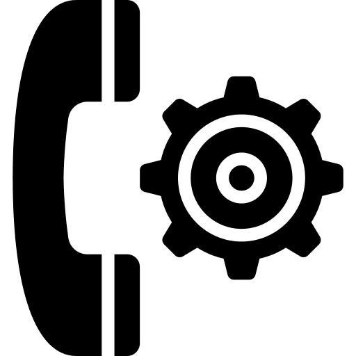 Phone call gear telephone icon