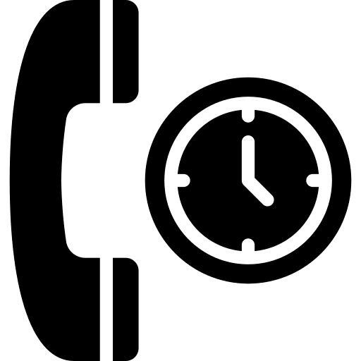 Phone telephones time phone icon