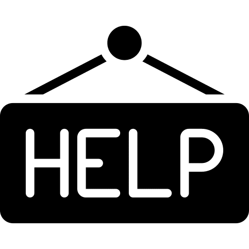 Sign hang support aid icon