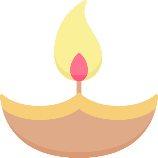 Diwali lamp asian oil lamp icon
