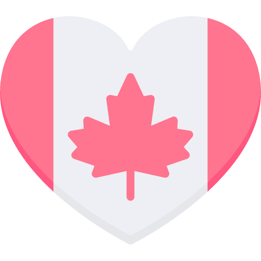 Canada flag heart cultures icon Canada flag heart cultures icon