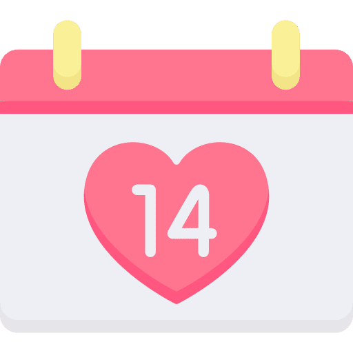 Valentines day calendar schedule valentines day icon Valentines day calendar schedule valentines day icon