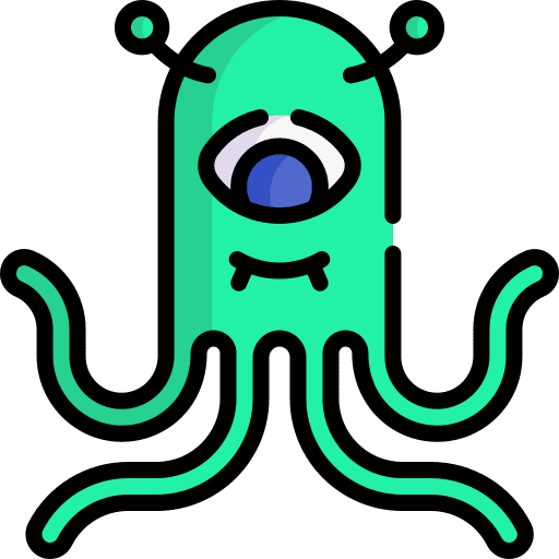 Alien monster fear cyclops icon