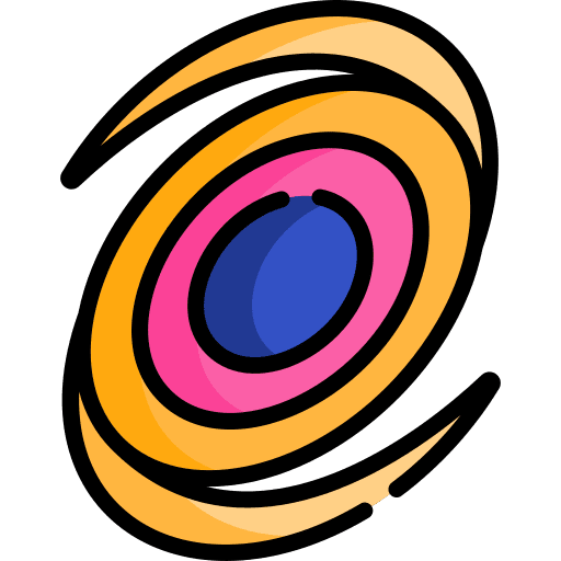 Galaxy astronomy stars black hole icon