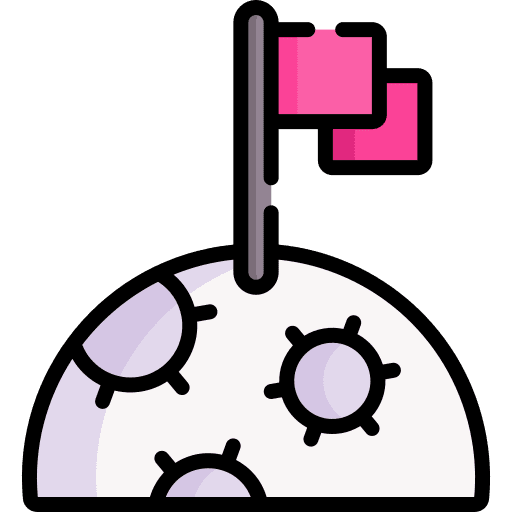 Moon flag landing space exploration icon Moon flag landing space exploration icon