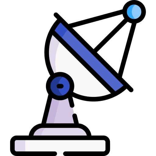 Radar positional space location icon Radar positional space location icon
