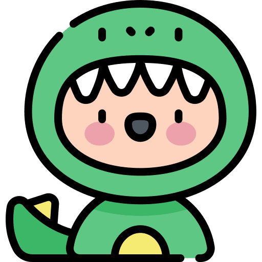 Dinosaur caucasian carnival children icon