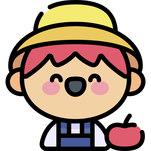 Farmer kid avatar child icon